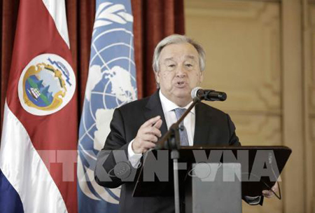 Tổng Thư ký Liên hợp quốc (TTK LHQ) Antonio Guterres phát biểu tại diễn đàn.