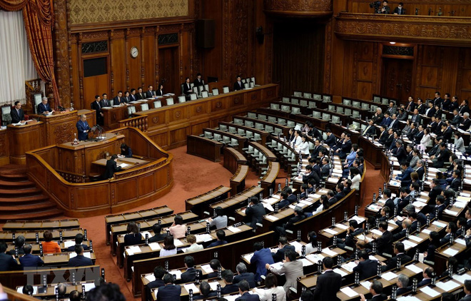 Toàn cảnh cuộc họp Thượng viện Nhật Bản tại Tokyo.