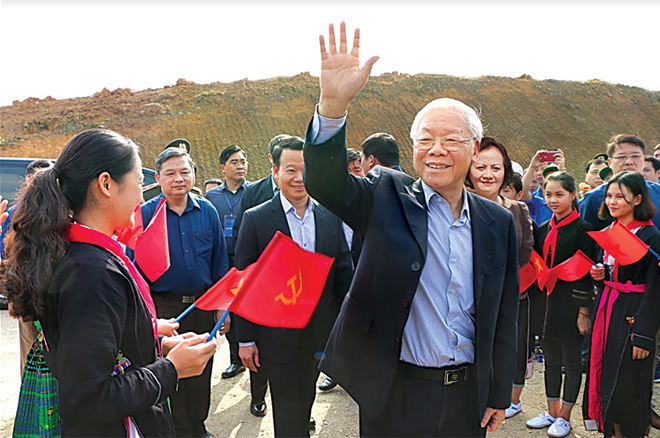 Tổng Bí thư, Chủ tịch nước Nguyễn Phú Trọng cùng các đồng chí lãnh đạo tỉnh tham dự 
