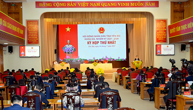 Quang cảnh Kỳ họp thứ nhất - HĐND tỉnh khoá XIX, nhiệm kỳ 2021 - 2026