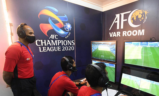 Một mô hình phòng VAR tại giải đấu AFC Champions League 2020.