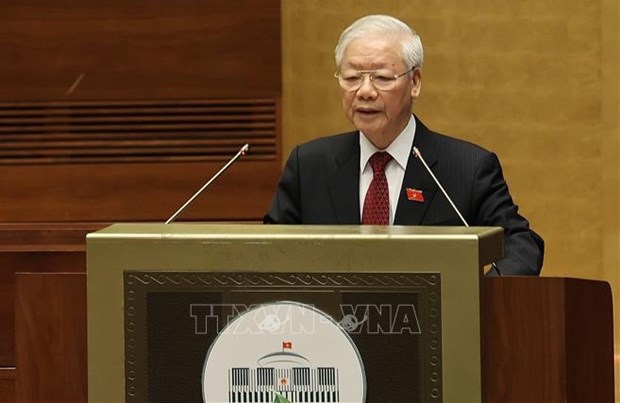 Party General Secretary Nguyen Phu Trong at the event