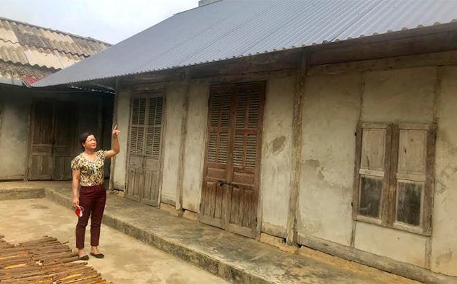 Ngôi nhà của bà Đoàn Thị Nhẫn ở tổ dân phố 3, thị trấn Mậu A, huyện Văn Yên vừa được hỗ trợ sửa chữa.