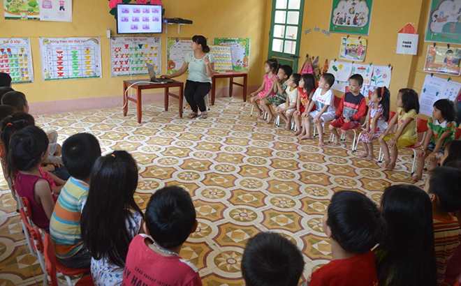 Làm tốt công tác khuyến học khuyến tài, tỷ lệ huy động trẻ mầm non ra lớp ở Bình Thuận đạt 100%.