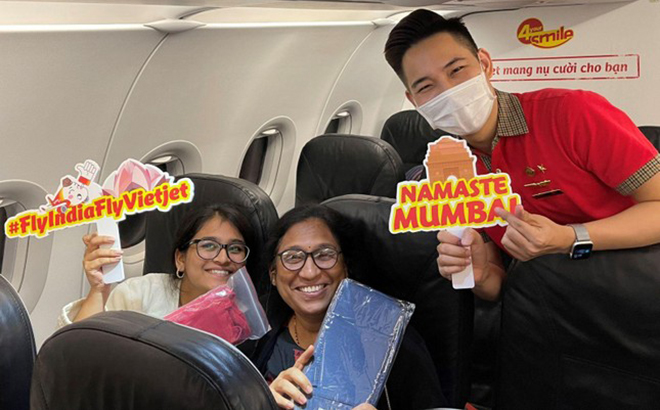 Vietjet mở thêm 11 đường bay đưa khách Ấn Độ tới Việt Nam