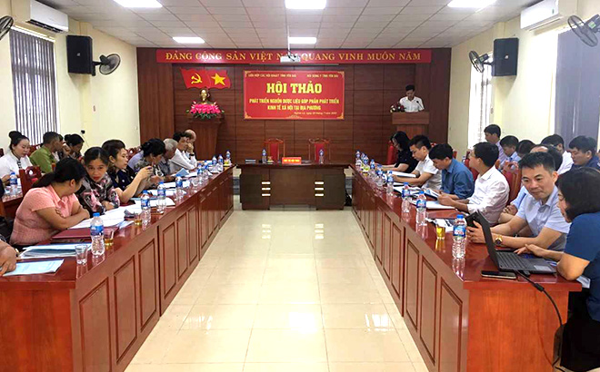 Quang cảnh lớp tập huấn.