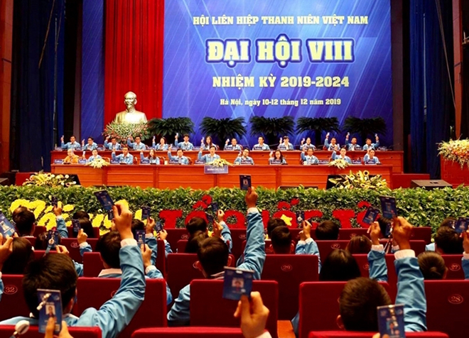 Quang cảnh Đại hội đại biểu toàn quốc Hội LHTN Việt Nam lần thứ VIII, nhiệm kỳ 2019 - 2024