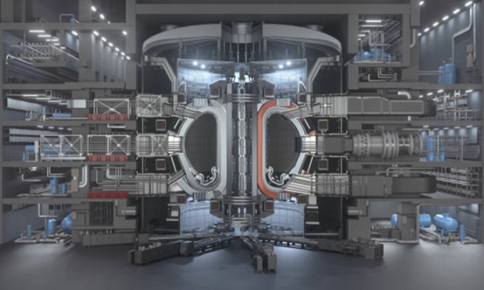 Mô phỏng thiết kế của lò ITER.
