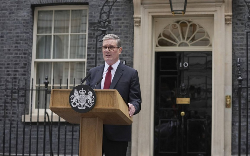 Tân Thủ tướng Anh, Keir Starmer đã có bài phát biểu đầu tiên trước dinh Thủ tướng tại số 10 phố Downing ngày 5/7/2024