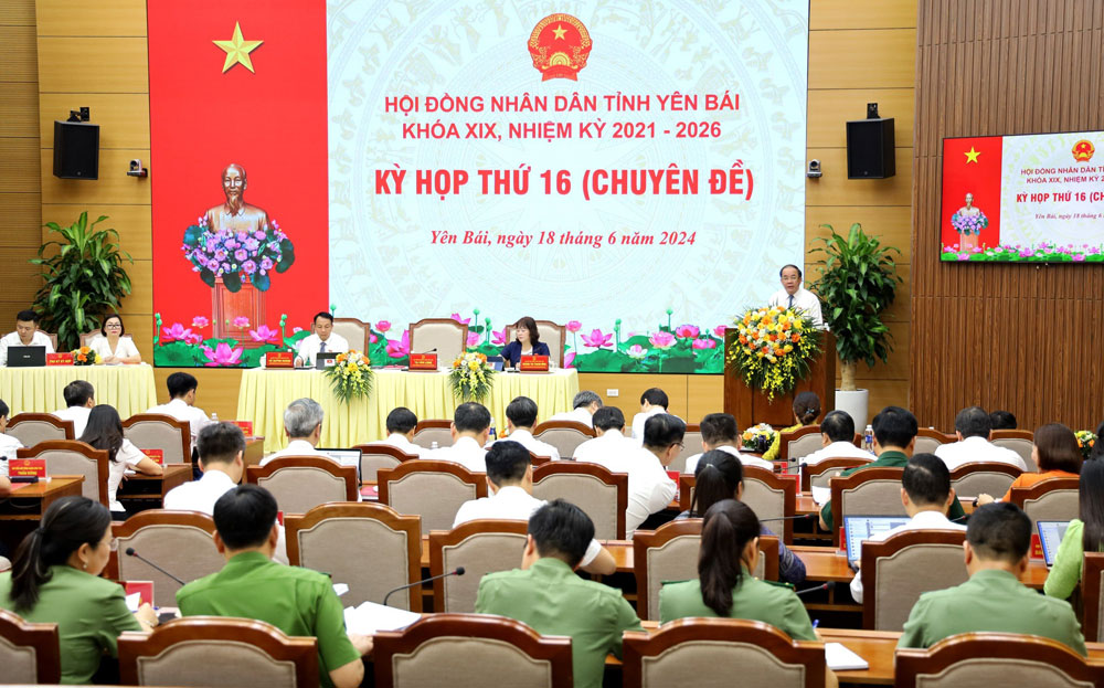 Quang cảnh kỳ họp thứ 16 chuyên đề - HĐND tỉnh khóa XIX