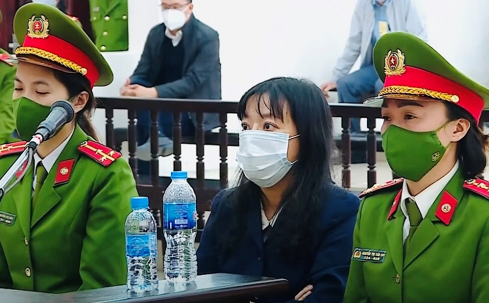 Bị cáo Phạm Thị Đoan Trang tại phiên toà phúc thẩm, tháng 8/2022.