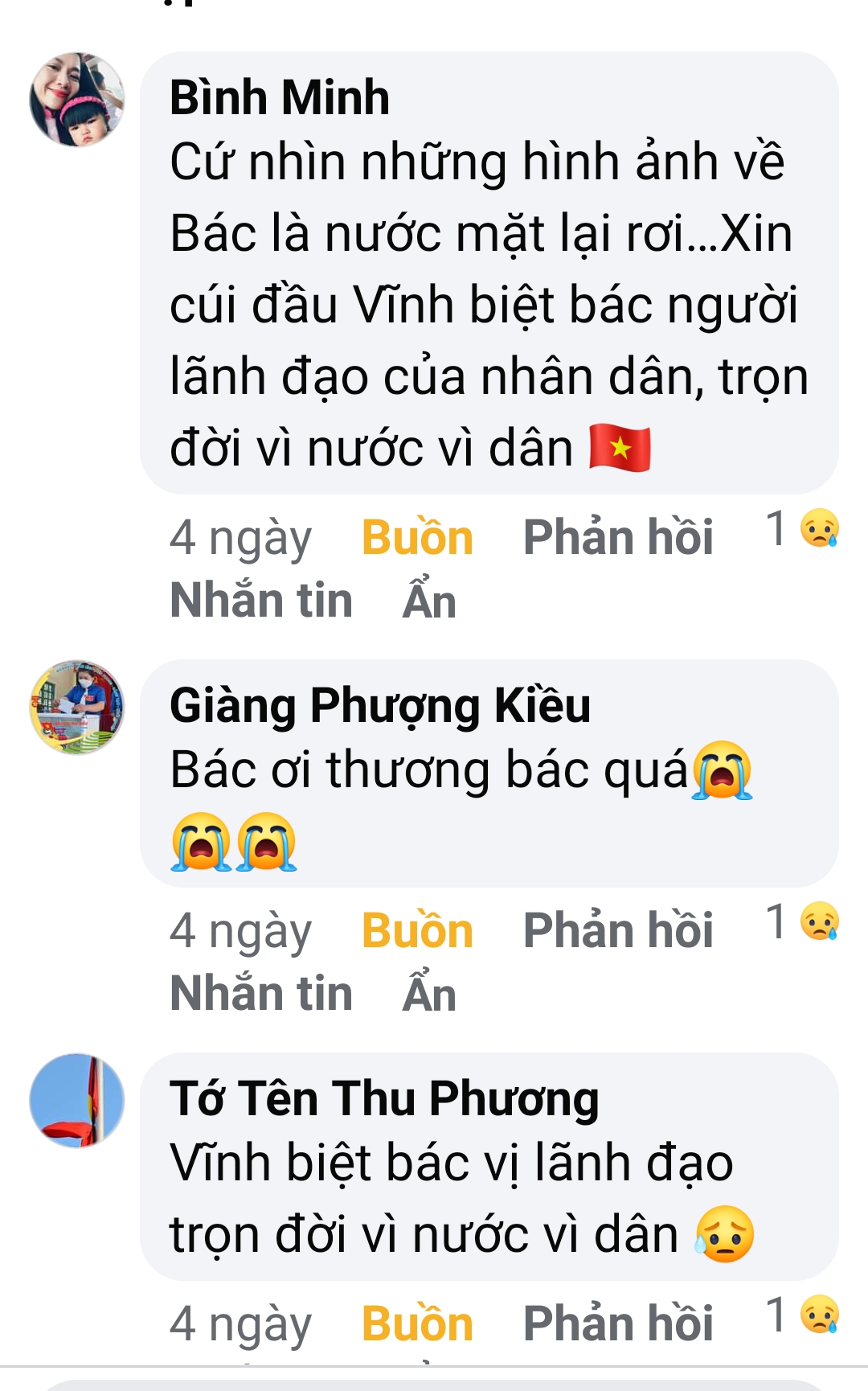 Những dòng comment của người dân Yên Bái bày tỏ sự xúc động, tiếc thương đối với Tổng Bí thư Nguyễn Phú Trọng