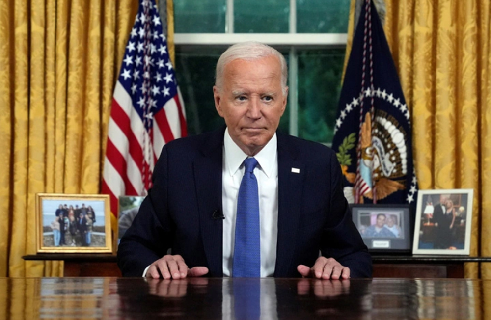 Ông Biden phát biểu từ Phòng Bầu dục ở Nhà Trắng, ngày 24-7