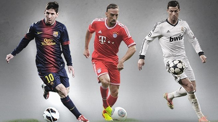 Messi - C.Ronaldo - Ribery, ai sẽ là chủ nhân của danh hiệu “Cầu thủ xuất sắc nhất châu Âu” mùa giải 2012-2013?