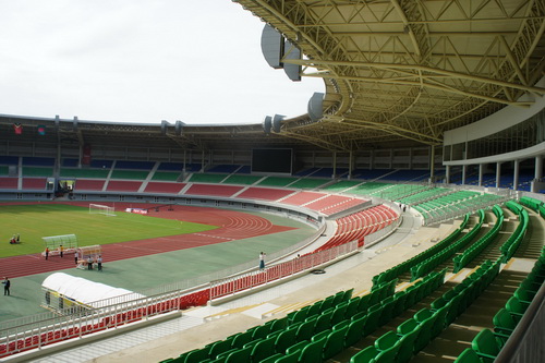 Sân Wunna Theikdi được xây dựng nhân SEA Games 27 - Ảnh: Tuấn Thành