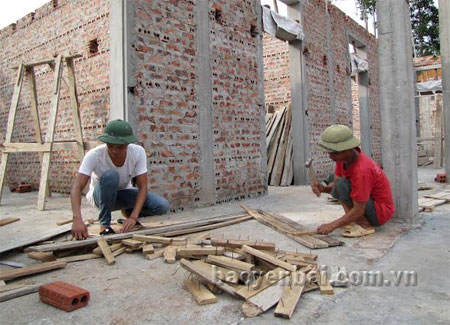 Trường mầm non của xã Văn Lãng đang được đầu tư xây dụng.
