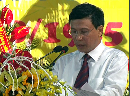 Đồng chí Vũ Văn Minh - Giám đốc Sở Tài chính tỉnh Yên Bái phát biểu tại Lễ kỷ niệm.