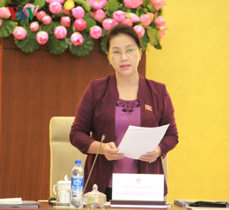 Chủ tịch Quốc hội Nguyễn Thị Kim Ngân phát biểu khai mạc Phiên họp thứ 13 của Ủy ban Thường vụ Quốc hội