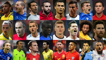 23 đề cử giải Cầu thủ xuất sắc nhất FIFA 2017.