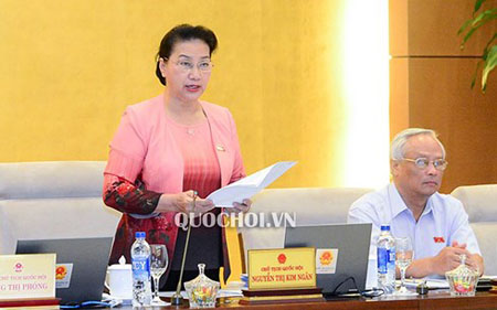 Chủ tịch Quốc hội Nguyễn Thị Kim Ngân phát biểu khai mạc Phiên họp 26 của Uỷ ban Thường vụ Quốc hội.
