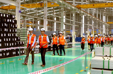 Nhà máy Vật liệu xây dựng Hoa Sen Yên Bái đi vào hoạt động tháng 5/2018 là điểm nhấn nổi bật trong phát triển công nghiệp của tỉnh Yên Bái.