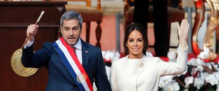 Tổng thống đắc cử Paraguay Mario Abdo Benitez và phu nhân.