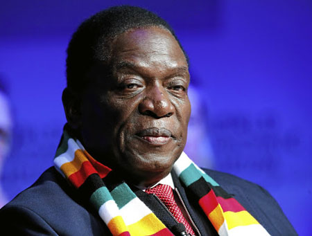 Tổng thống Zimbabwe Emmerson Mnangagwa.