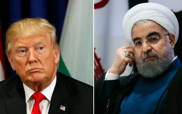 Lãnh đạo Mỹ Trump và Iran Rouhani.