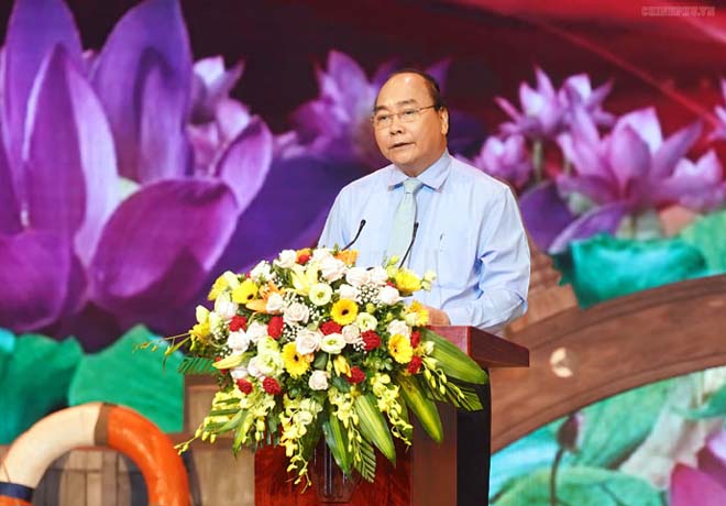 Thủ tướng Nguyễn Xuân Phúc phát biểu tại chương trình.