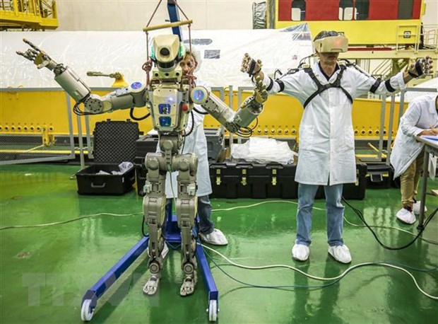 Robot Skybot F-850 (Fedor) của Nga được thử nghiệm tại sân bay vũ trụ Baikonur, Kazakhstan.