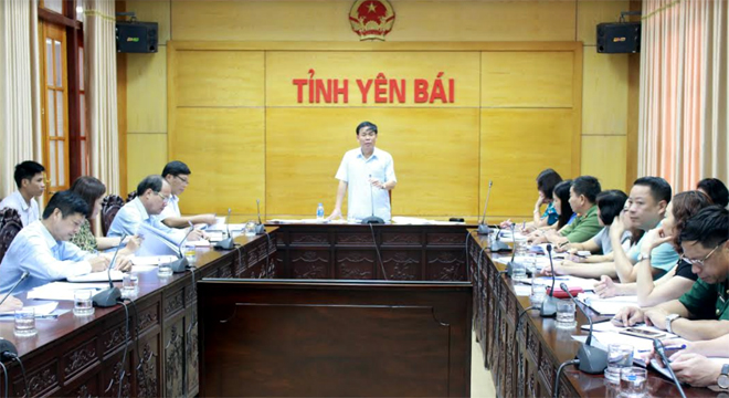 Đồng chí Nguyễn Văn Khánh - Phó Chủ tịch UBND tỉnh phát biểu kết luận buổi làm việc.