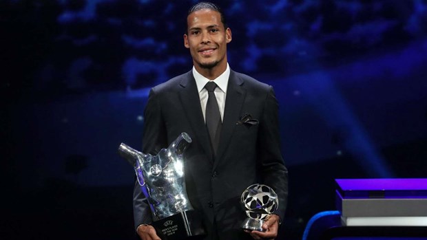 Virgil Van Dijk tại lễ trao giải.