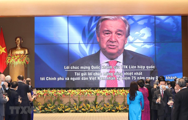 Tổng thư ký Liên hợp quốc Antonio Guterres gửi lời chúc mừng 75 năm Quốc khánh nước CHXHCN Việt Nam (2/9/1945-2/9/2020).