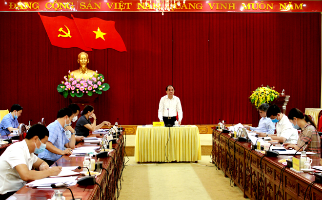 Hội nghị lấy ý kiến tham gia Chương trình hành động thực hiện Nghị quyết Đại hội XIII của Đảng do Thường trực Tỉnh ủy Yên Bái chủ trì.