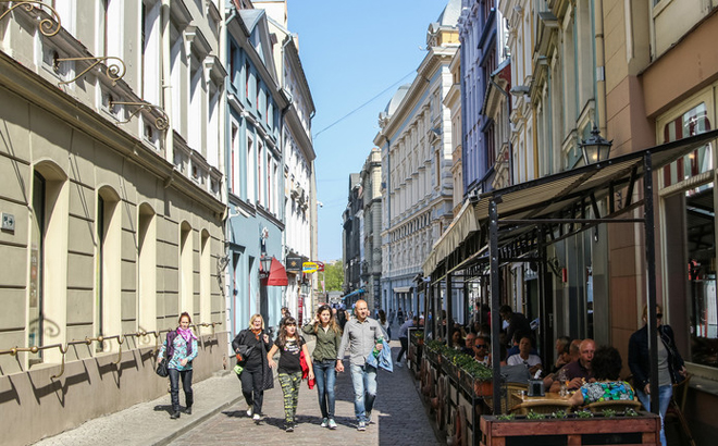 Một góc thủ đô Riga, Latvia.