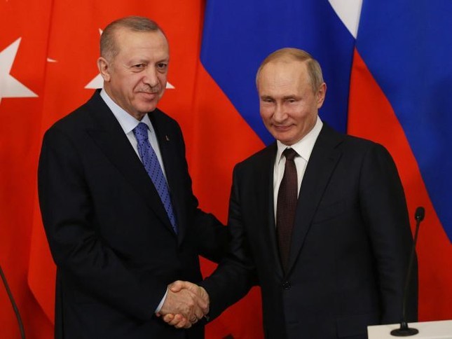 Tổng thống Thổ Nhĩ Kỳ Tayyip Erdogan và Tổng thống Nga Vladimir Putin.
