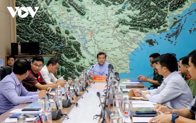 Phó Tổng cục trưởng Tổng cục Phòng, chống thiên tai, Phó Chánh Văn phòng Ban Chỉ đạo Quốc gia về phòng, chống thiên tai Nguyễn Văn Tiến kết luận cuộc họp.