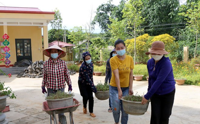 Thầy cô các trường học trên địa bàn huyện Văn Chấn tích cực dọn dẹp, chỉnh trang khuôn viên, cảnh quan trường lớp chuẩn bị đón năm học mới.
