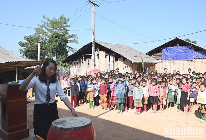 Học trò tại một điểm trường vùng cao của tỉnh Cao Bằng. (Ảnh minh họa)
