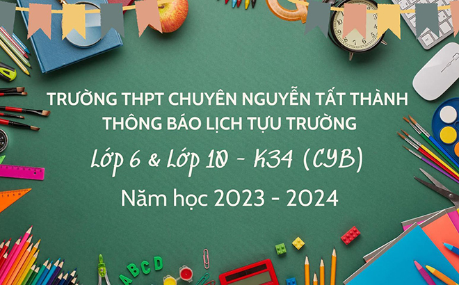 Thông báo học sinh tựu trường trên fanpage Trường THPT chuyên Nguyễn Tất Thành, tỉnh Yên Bái. (Ảnh minh họa).