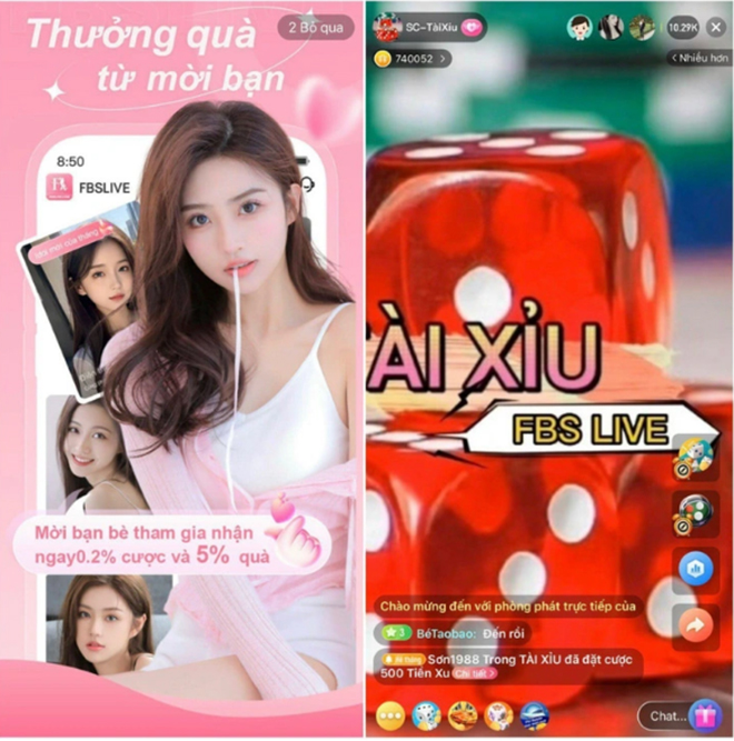 Game đánh bạc do các nghi phạm tổ chức trực tuyến - Ảnh: Công an cung cấp