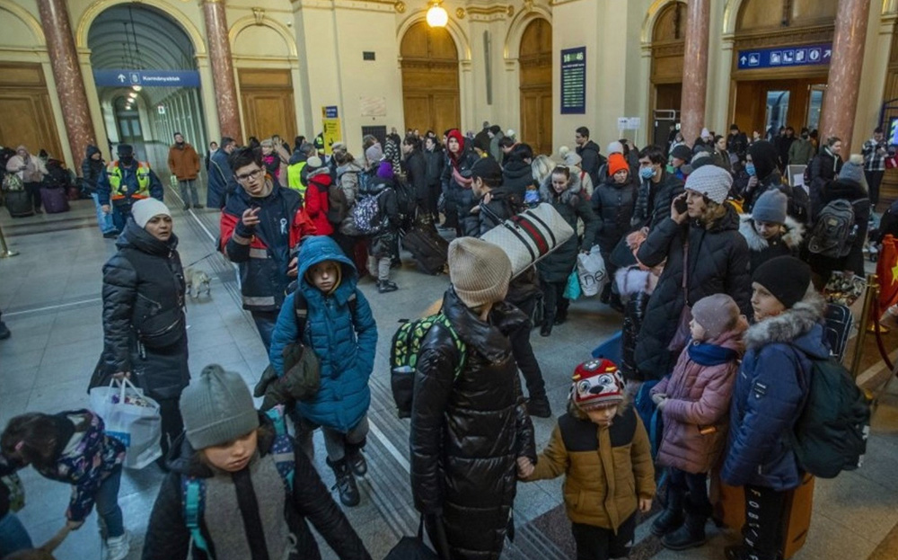 Người tị nạn Ukraine ở Hungary.