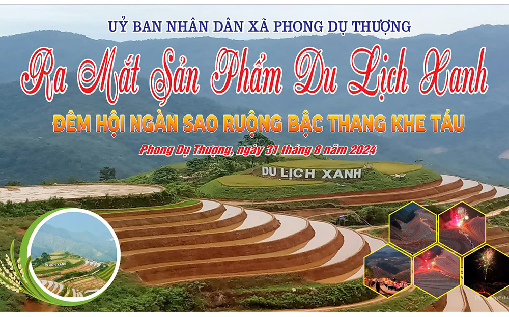 Xã Phong Dụ Thượng sẽ ra mắt sản phẩm Du lịch xanh thôn Khe Táu với chủ đề “Khe Táu – Đêm hội ngàn sao” tối 31/8 tới đây.
