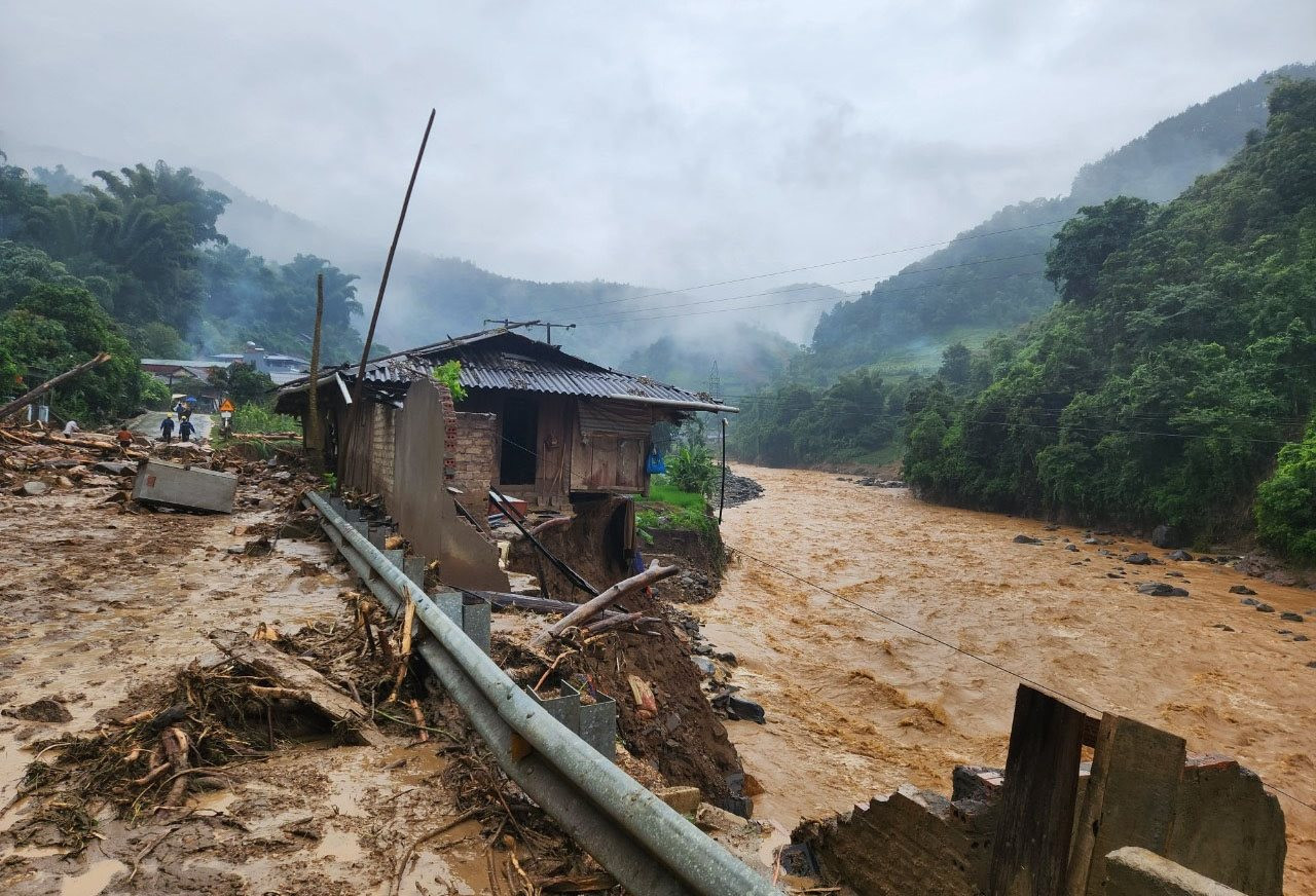 Lũ quét ở Mù Cang Chải tháng 8/2023. Ảnh minh họa