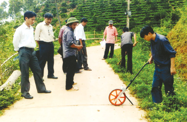 Kiểm tra giám định công trình xây dựng cơ bản tại Mù Cang Chải. (Ảnh minh họa)