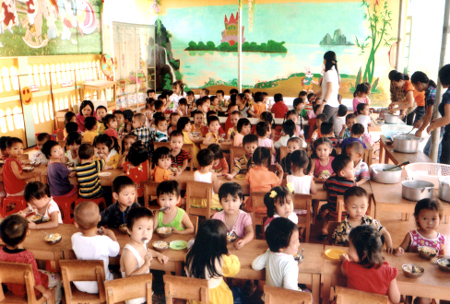 Trường Mầm non xã Xuân Ái đã được công nhận đạt chuẩn quốc gia.
