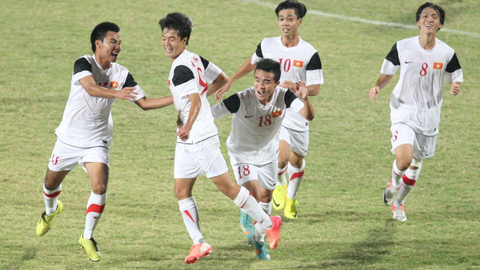Niềm vui chiến thắng của cầu thủ U19 Việt Nam