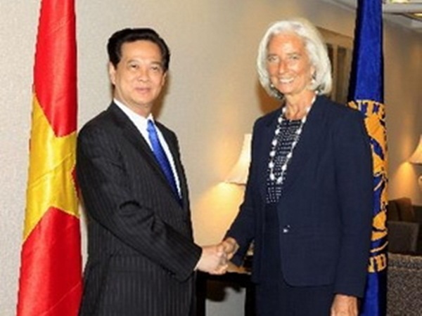 Thủ tướng Nguyễn Tấn Dũng gặp Tổng Giám đốc điều hành IMF Christine Lagarde. Ảnh: Báo Điện tử ĐCSVN