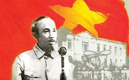 Chủ tịch Hồ Chí Minh trong Lễ Tuyên ngôn Độc lập tại Quảng trường Ba Đình - Hà Nội ngày 2/9/1945.
(Ảnh T.L)