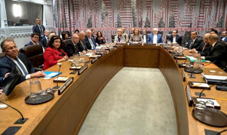 Cuộc họp của 6 nước tham gia thỏa thuận hạt nhân Iran tại trụ sở Liên hiệp quốc.